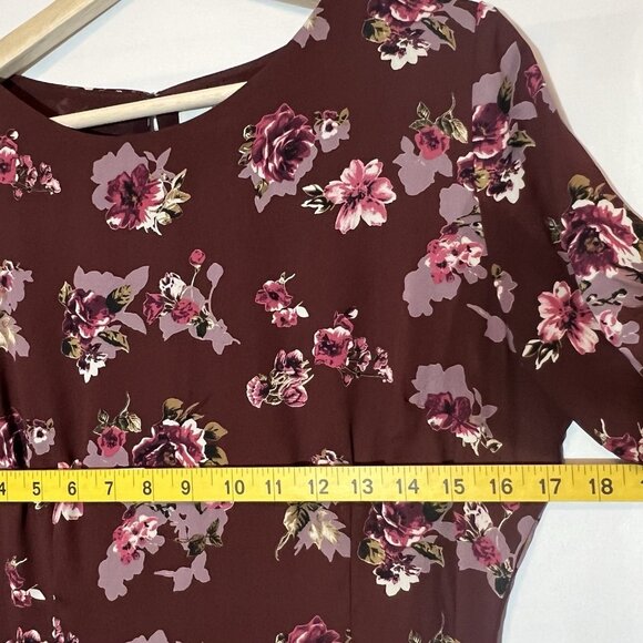 ASTR the label Anthropologie Floral Short Sleeve Faux Wrap Mini Dress Medium - Picture 6 of 13